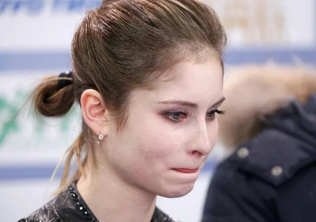 Figure Skating, ISU Grand Prix Rostelecom Cup 2016/2017, Ladies Free Skating in Moscow, Russia on November 5, 2016. Julia Lipnitskaia of Russia reacts after her performance. (Photo by Grigory Dukor/Reuters)