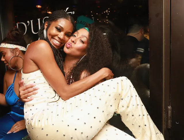 Gabrielle Union-Wade and Lala Anthony are seen at Dwyane Wade's One Last Dance Retirement Party at CATCH NYC on April 10, 2019 in New York City. (Photo by Bobby Metelus/Getty Images)