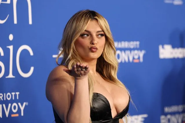 American singer-songwriter Bebe Rexha attends the 2024 Billboard Women in Music Awards at the YouTube theatre in Inglewood, California, March 6, 2024. (Photo by Mario Anzuoni/Reuters)