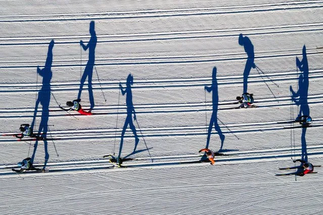 Competitors take part in the 44th edition of Nordi Cki Popular race Marxa Beret on February 04, 2024 in Baqueira Beret, Spain. (Photo by David Ramos/Getty Images)