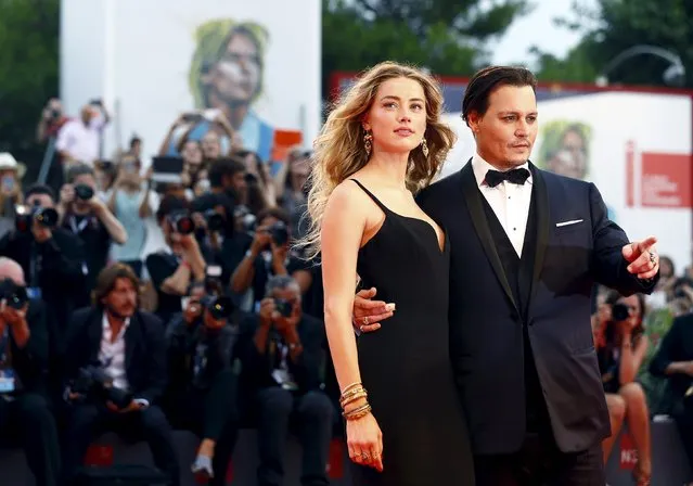 Actor Johnny Depp (R) and his wife Amber Heard attend the red carpet event for the movie “Black Mass” at the 72nd Venice Film Festival in northern Italy September 4, 2015”. (Photo by Stefano Rellandini/Reuters)