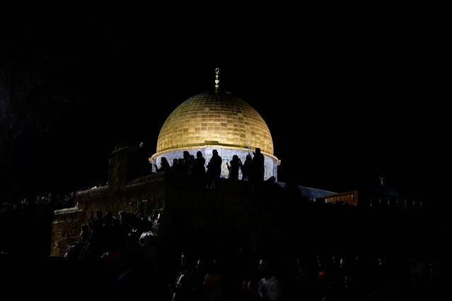 Muslims pray on Laylat al-Qadr, during the holy month of Ramadan, on Al-Aqsa compound, also known to Jews as Temple Mount, in Jerusalem's Old City, on March 26, 2025. (Photo by Ammar Awad/Reuters)