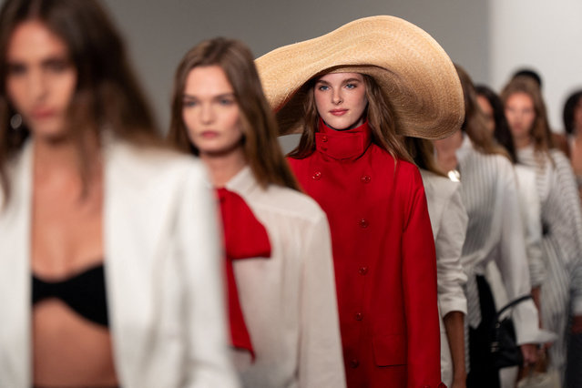 Models present creations from the Ralph Lauren Spring 2026 collection during New York Fashion Week in New York City, U.S., September 10, 2025. (Photo by Angelina Katsanis/Reuters)