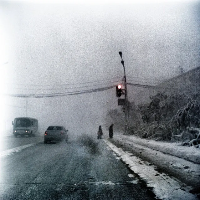 January 2013. A scene in Yakutsk, Siberia, the coldest city in the world. (Photo by Steeve Iuncker/Agence VU)