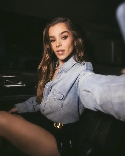 American actress Hailee Steinfeld closes out her press tour in the last decade of May 2023 with a selfie. (Photo by haileesteinfeld/Instagram)