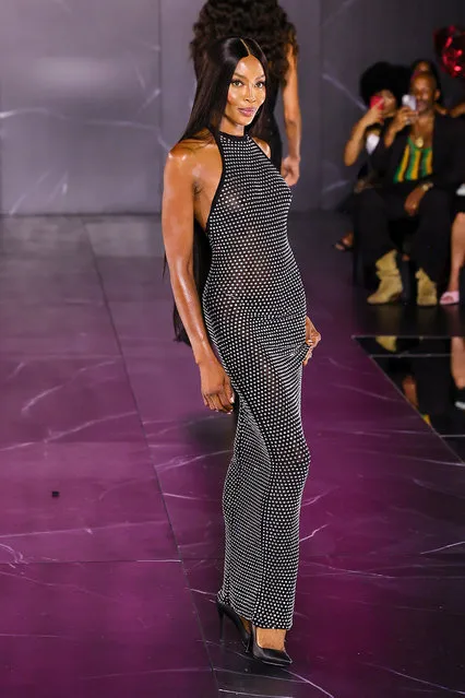 English model Naomi Campbell walks the runway wearing PrettyLittleThing x Naomi Campbell at Cipriani 25 Broadway on September 05, 2023 in New York City. (Photo by Theo Wargo/Getty Images)