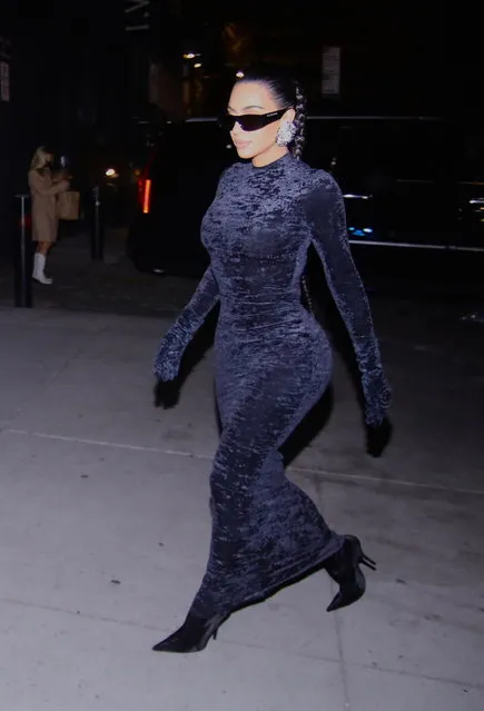 Kim Kardashian returns to her hotel on November 03, 2021 in New York City. (Photo by The Mega Agency)