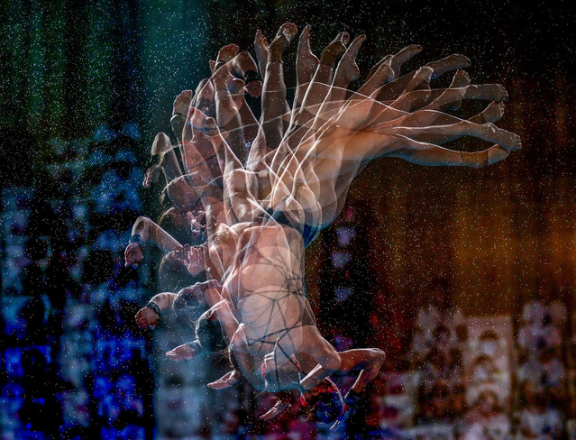 Ireland’s Ciara McGing competing in the women’s 10m platform preliminary on August 5, 2024. (Photo by James Crombie/Rex Features/Shutterstock)