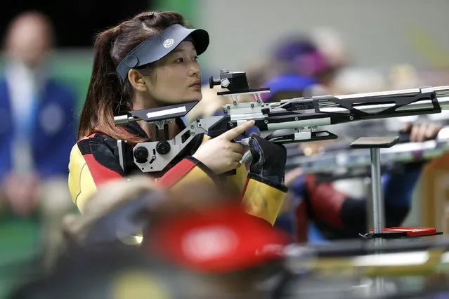 2016 Rio Paralympics, Shooting, Final, R2, Women's 10m Air Rifle Standing SH1, Olympic Shooting Centre, Rio de Janeiro, Brazil on September 8, 2016. Yan Yaping of China competes. (Photo by Carlos Garcia Rawlins/Reuters)