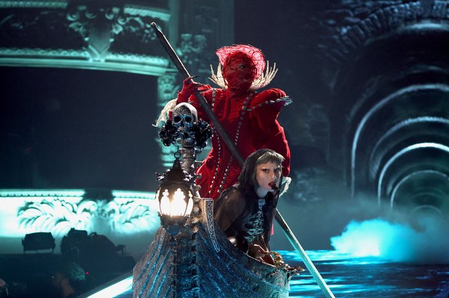 Lady Gaga performs onstage during The MAYHEM Ball Tour at The Kia Forum on July 28, 2025 in Inglewood, California. (Photo by Kevin Mazur/Getty Images for Live Nation)