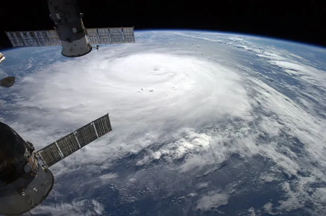 Photograph of Hurricane Gonzalo taken by astronauts on board the International Space Station (ISS) on October 18, 2014. Gonzalo was a powerful category 4 strength hurricane that passed over the Atlantic Ocean during October 2014. (Photo by NASA/SPL/Barcroft Media)