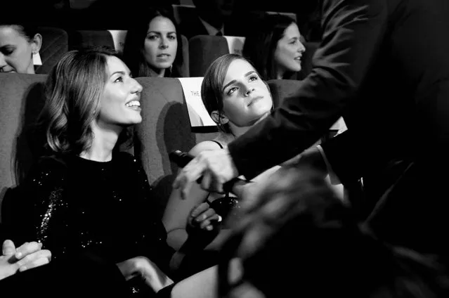Sofia Coppola and Emma Watson are greeted by Cannes Film Festival artistic director Thierry Fremaux before the premiere of “The Bling Ring”. (Photo by Pascal Le Segretain/Getty Images)