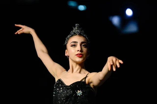 Clara Riquito of Portugal performs during the first international Hungarian Ballet Grand Prix competition for ballet students from all over the world held as part of the Veszprem-Balaton 2023 European Capital of Culture at ActiCity Dance and Movement Centre in Veszprem, Hungary, 26 June 2023. (Photo by Tamas Vasvari/EPA/EFE)
