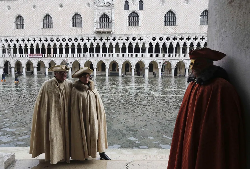 High Water Swamps Venice as Carnival Season Opens