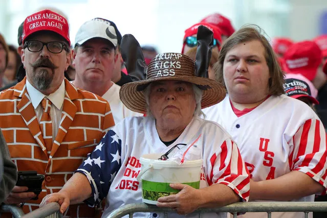 Supporters of Republican presidential candidate and former U.S. President Donald Trump attend a campaign rally in Green Bay, Wisconsin, U.S., April 2, 2024. (Photo by Brian Snyder/Reuters)