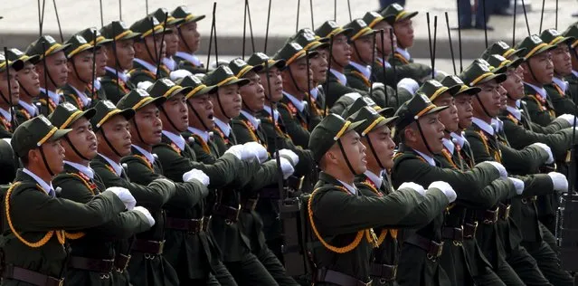 Anti-cyber war force policemen march during a parade marking Vietnam's 70th National Day at Ba Dinh square in Hanoi, Vietnam September 2, 2015. (Photo by Reuters/Kham)