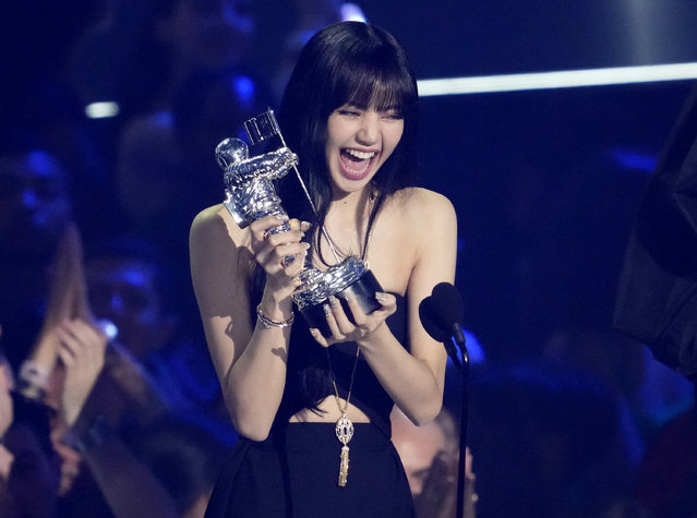 Lisa accept the award for best K-Pop for “Lalisa” at the MTV Video Music Awards at the Prudential Center on Sunday, August 28, 2022, in Newark, N.J. Lisa is a Thai rapper based in South Korea. (Photo by Charles Sykes/Invision/AP Photo)