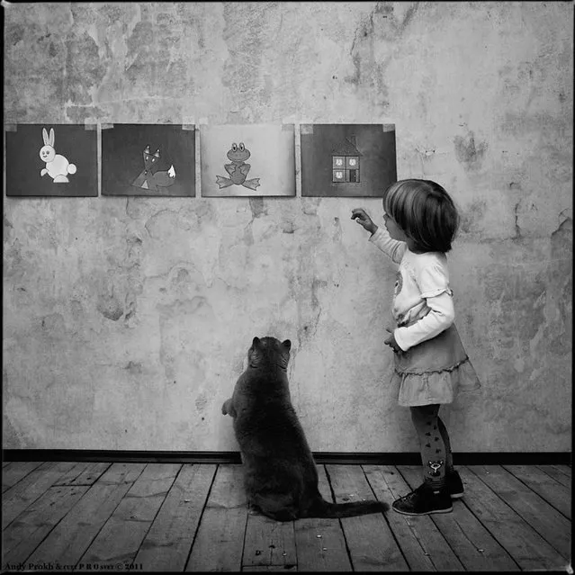 Little Girl and Tomcat By  Andy Prokh