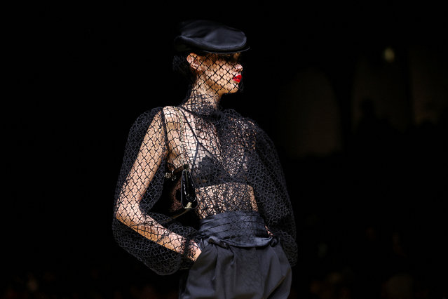 A model presents a creation from the Dolce & Gabbana Fall/Winter 2024 collection during Fashion Week in Milan, Italy, on February 24, 2024. (Photo by Claudia Greco/Reuters)