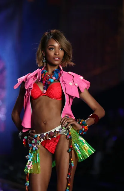 Jourdan Dunn walks the runway at the annual Victoria's Secret fashion show at Earls Court on December 2, 2014 in London, England. (Photo by Tim P. Whitby/Getty Images)
