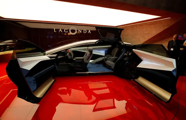 Aston Martin Lagonda Vision Concept is presented during the press day at the 88th Geneva International Motor Show in Geneva, Switzerland on Tuesday, March 6, 2018. (Photo by Denis Balibouse/Reuters)
