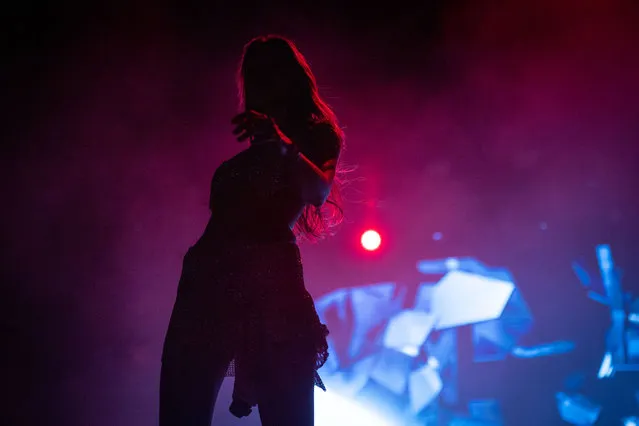 Belgian singer Angèle performs onstage at the 2023 Coachella Valley Music and Arts Festival on April 14, 2023 in Indio, California. (Photo by Emma McIntyre/Getty Images for Coachella)