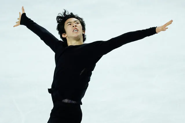 Nathan Chen competes in the men's free skate program during the U.S. Figure Skating Championships at the Orleans Arena on January 17, 2021 in Las Vegas, Nevada. (Photo by Tim Nwachukwu/Getty Images)