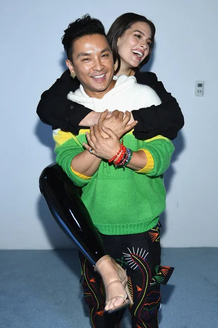 Model Ashley Graham (L) and designer Prabal Gurung attend the 3.1 Phillip Lim Fashion Show during New York Fashion Week at Center 415 on February 11, 2019 in New York City. (Photo by Dimitrios Kambouris/Getty Images)