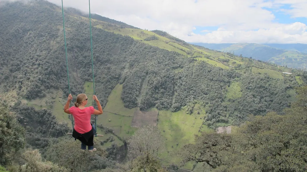 The Crazy Swing At Casa Del Arbol in Ecuador