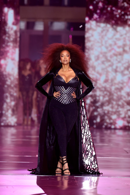 American model and TV personality Tyra Banks walks the runway for the Victoria's Secret Fashion Show 2024 on October 15, 2024 in New York City. (Photo by Dimitrios Kambouris/Getty Images for Victoria's Secret)