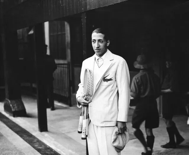 French Tennis player Rene Lacoste, one of France's “Four Musketeers” who won the Davis Cup in 1932, at Wimbledon. He is wearing his embroidered crocodile motif. (Photo by Topical Press Agency)