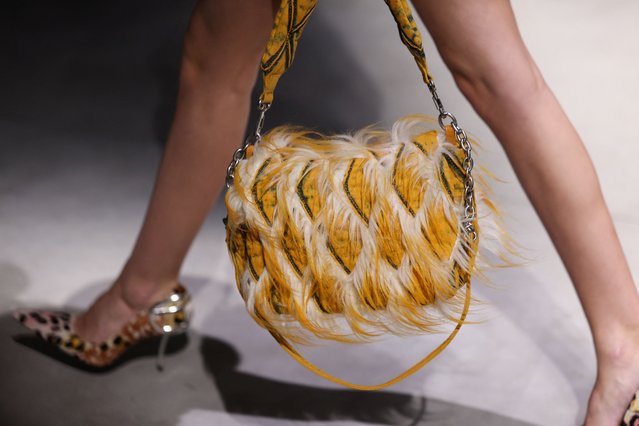 A model presents a creation from the Diesel Fall-Winter 2024/2025 collection during the Fashion Week in Milan, Italy, on February 22, 2024. (Photo by Claudia Greco/Reuters)