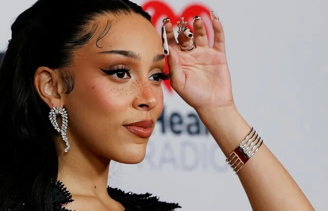 Doja Cat poses after winning Best New Pop Artist at the 2021 iHeartRadio Music Awards at Dolby Theatre in Los Angeles, California, U.S., May 27, 2021. (Photo by Mario Anzuoni/Reuters)