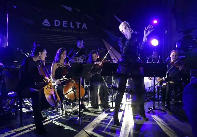 Singer Halsey performs onstage at the Delta Air Lines official Grammy event featuring private performance and interactive evening with Halsey at Beauty & Essex, adjacent to the new Dream Hollywood to celebrate the 59th Annual GRAMMY Awards on February 9, 2017 in Los Angeles, California. (Photo by Joe Scarnici/Getty Images for Delta Air Lines)