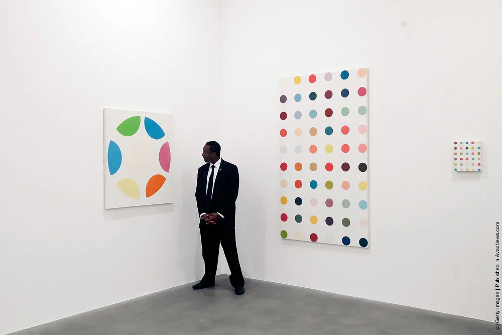 Press View Of The Latest Damien Hirst Exhibition At The Gagosian Gallery