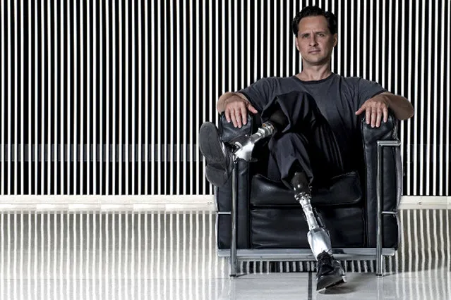 In this image released by Fundacion de Asturias on Wednesday June1, 2016, Hugh Herr poses in this hand out photo. American bionic limb specialist Hugh Herr won Spain's Princess of Asturias 2016 scientific research prize Wednesday in recognition of his work to improve mobility for people with disabilities. Herr, 51, currently heads the Biomechatronic Group at the MIT Media Lab in Massachusetts, where he developed what has been described as the world's most sophisticated ankle prostheses, prize organizers said. (Photo by Fundacion de Asturias via AP Photo)