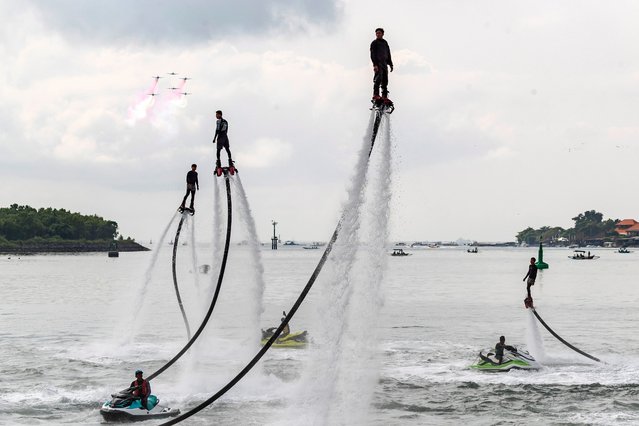 Indonesian Navy personnel perform during the 5th Multilateral Naval Exercise KOMODO (MNEK) in Bali, Indonesia, 16 February 2025. (Photo by Made Nagi/EPA/EFE)