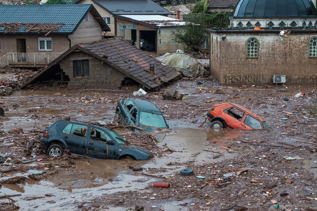 A drone view shows the aftermath of floods and landslides in the village of Donja Jablanica, Bosnia and Herzegovina, on October 6, 2024. (Photo by Marko Djurica/Reuters)