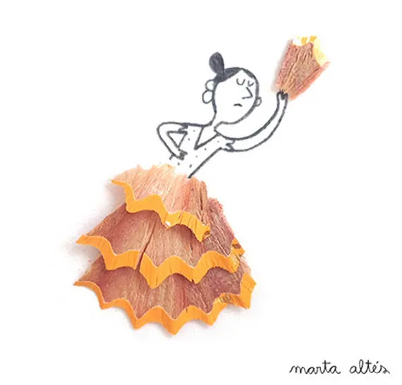 Pencil Shaving Art by Marta Altes