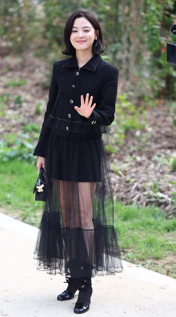 Chinese actress Xin Zhilei at the Chanel Haute Couture Fall/Winter 2025-2026 show on July 8, 2025. (Photo by Abdul Saboor/Reuters)