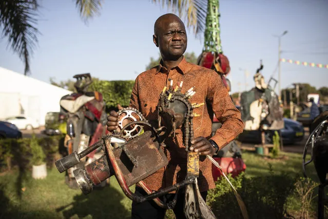 The general director of the FESPACO (Pan-African Film and Television Festival), Alex Moussa Sawadogo, poses for a picture in Ouagadougou, Burkina Faso, Wednesday, February 22, 2023. (Photo by Sophie Garcia/AP Photo)