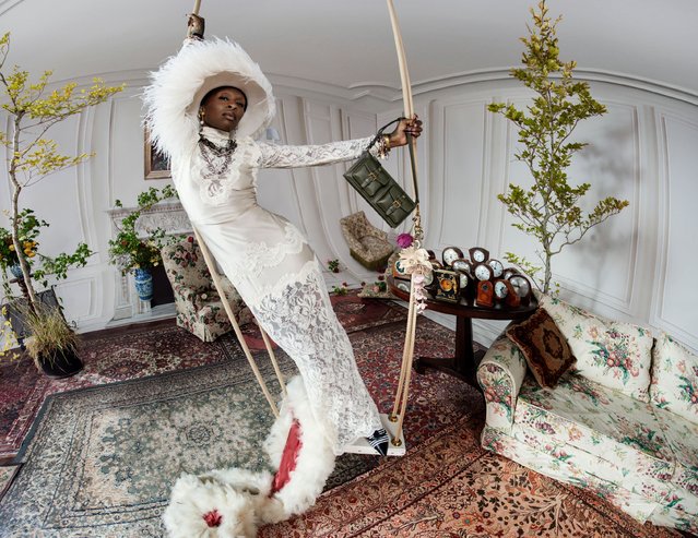 This September 8th, a noughties icon returns as British lifestyle brand Mulberry relaunches the Roxanne with a fantastical campaign shot by Tim Walker and featuring Wicked actor Cynthia Erivo. (Photo by Tim Walker/Mulberry)