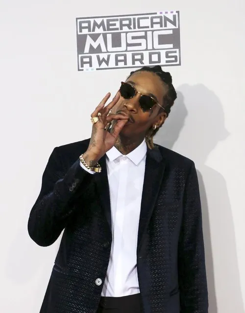 Rapper Wiz Khalifa arrives at the 2015 American Music Awards in Los Angeles, California November 22, 2015. (Photo by David McNew/Reuters)