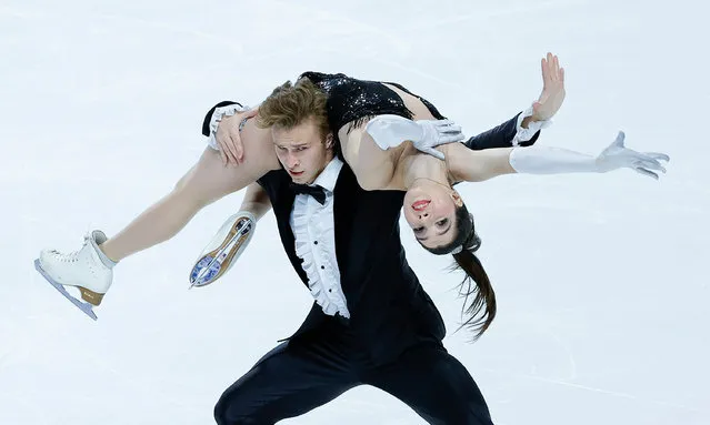 Lorraine McNamara and Anton Spiridonov compete in the rhythm dance program during the U.S. Figure Skating Championships at the Orleans Arena on January 15, 2021 in Las Vegas, Nevada. (Photo by Tim Nwachukwu/Getty Images)