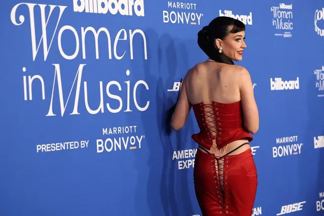 American singer-songwriter Katy Perry attends the 2024 Billboard Women in Music Awards at the YouTube theatre in Inglewood, California, March 6, 2024. (Photo by Mario Anzuoni/Reuters)