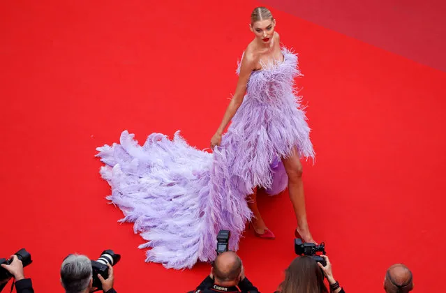 Swedish model Elsa Hosk arrives for the screening of the film “Sibyl” at the 72nd edition of the Cannes Film Festival in Cannes, southern France, on May 24, 2019.. (Photo by Eric Gaillard/Reuters)