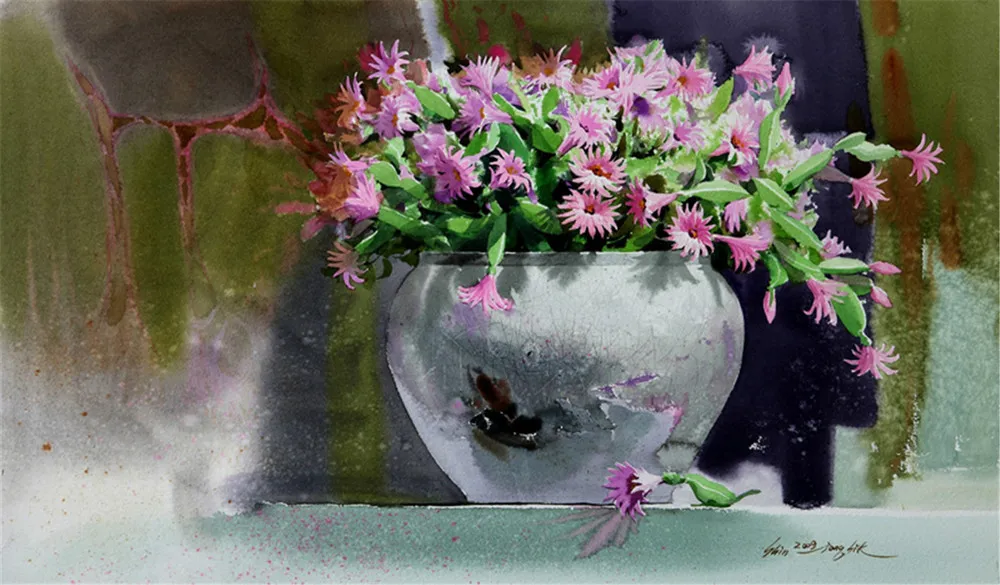 Watercolor Painting by Shin Jong Sik