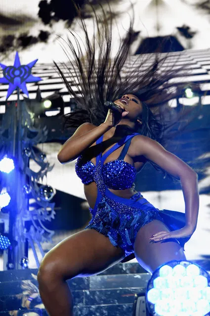 Normani Hamilton of Fifth Harmony performs onstage during Z100's Jingle Ball 2015 at Madison Square Garden on December 11, 2015 in New York City. (Photo by Jamie McCarthy/Getty Images for iHeartMedia)