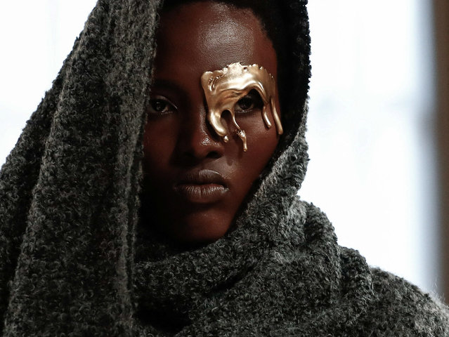 A model presents a creation from the Tokyo James Fall/Winter 2024 collection during Fashion Week in Milan, Italy, on February 24, 2024. (Photo by Alessandro Garofalo/Reuters)