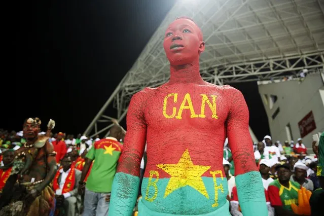 Football Soccer, African Cup of Nations, Semi Finals, Burkina Faso vs Egypt, Stade de l'Amitie, Libreville, Gabon on February 1, 2017. Burkina Faso fans. (Photo by Amr Abdallah Dalsh/Reuters/Livepic)